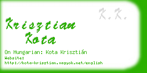 krisztian kota business card